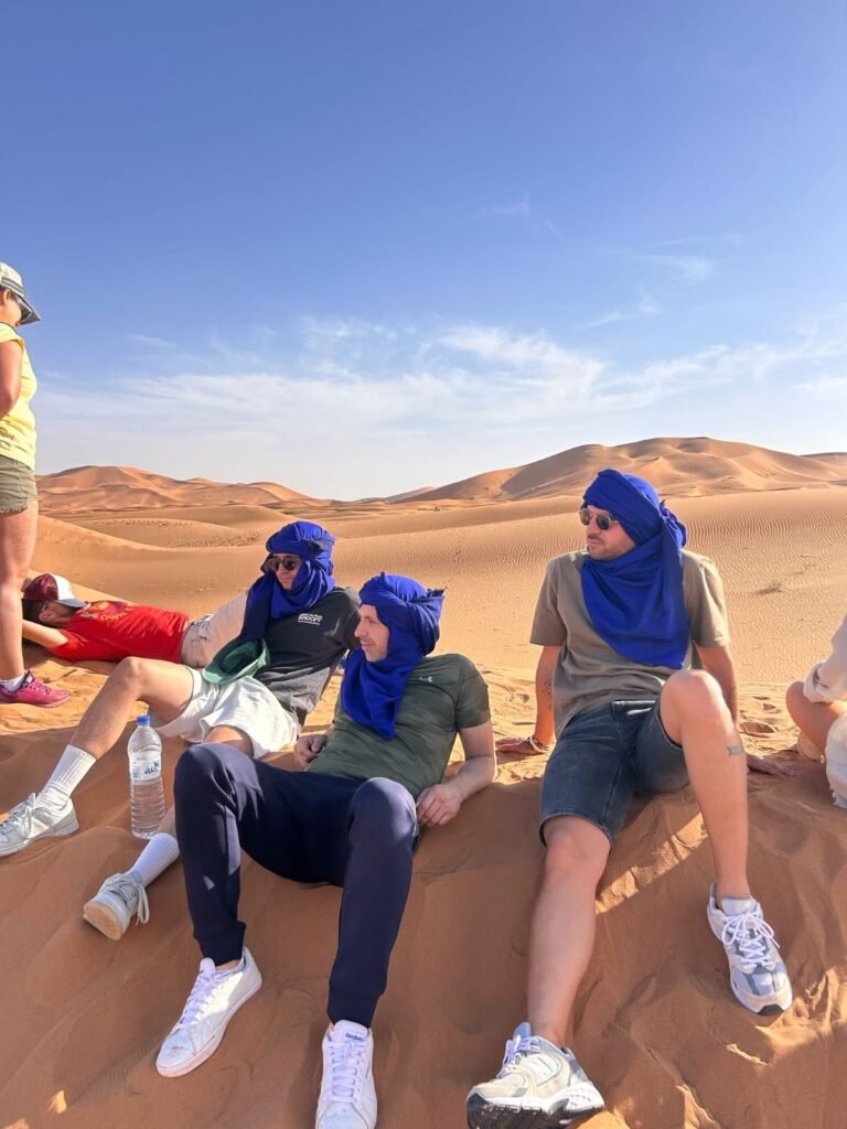 Morocco tour clients in Merzouga